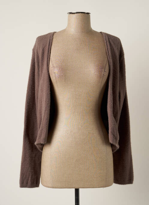 Vestă cu mâneci lungi maro GRIFFON femeie