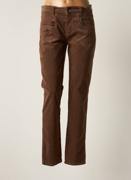 Pantalon slim maro ANNA MONTANA femeie