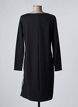 Rochie midi imprimeu fantezie mâneci lungi negru PAUSE CAFE femeie