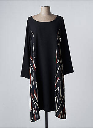 Rochie scurtă croială fluidă mâneci lungi negru G!OZE femeie