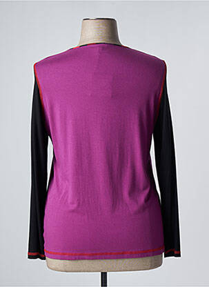 Top țesătură jersey mâneci lungi violet PAUSE CAFE femeie