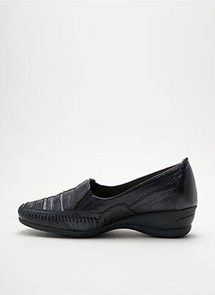 Mocasini arcadă plantară toc de 4 la 6 cm negru GEO-REINO femeie