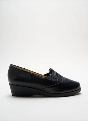 Mocasini material neted toc de 4 la 6 cm negru GEO-REINO femeie