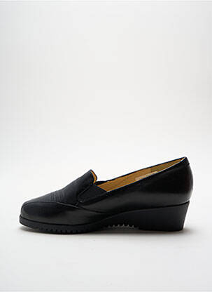 Mocasini material neted toc de 4 la 6 cm negru GEO-REINO femeie