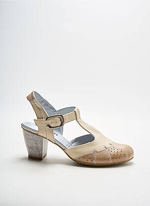 Sandale/Pantofi decupați bej ARTIKA SOFT femeie
