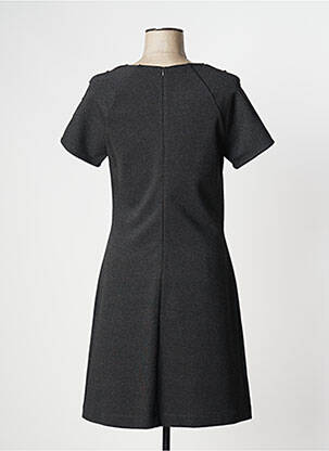 Rochie midi mâneci scurte mâneci scurte gri EVA KAYAN femeie