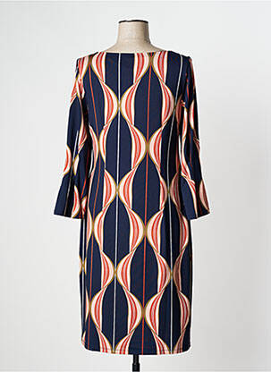 Rochie midi mâneci lungi mâneci lungi albastru K-DESIGN femeie