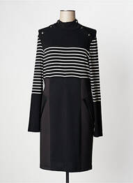 Rochie midi mâneci lungi mâneci lungi negru LESLIE femme