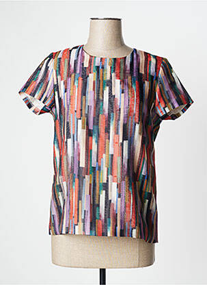 Bluză imprimeu fantezie mâneci scurte violet GERARD DAREL femme