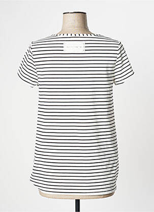 Top țesătură jersey mâneci scurte alb POUPEE CHIC femeie