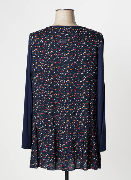 Tunică mâneci lungi albastru POUPEE CHIC femeie