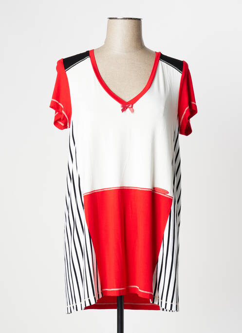 Tunică mâneci scurte roșu POUPEE CHIC femeie