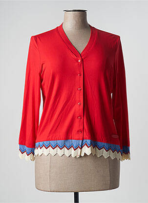 Vestă cu mâneci lungi roșu POUPEE CHIC femeie