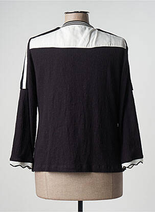 Jachete casual guler rotund negru POUPEE CHIC femeie