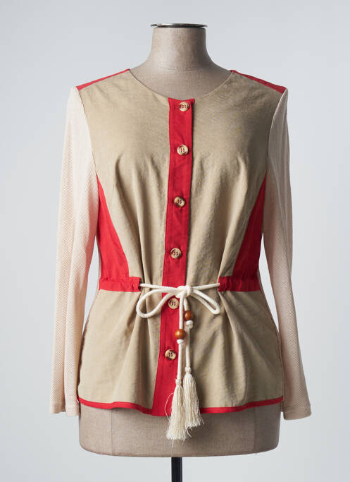 Jachete casual bej POUPEE CHIC femeie