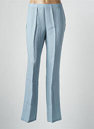 Pantalon drept țesătură crep talie înaltă albastru D.SPORT femme