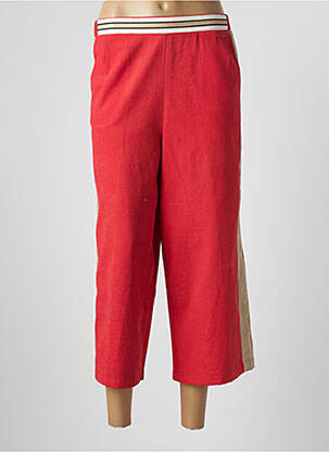 Pantalon trei sferturi roșu POUPEE CHIC femeie