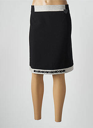 Fustă midi croială dreaptă negru POUPEE CHIC femeie