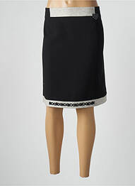 Fustă midi croială dreaptă negru POUPEE CHIC femeie