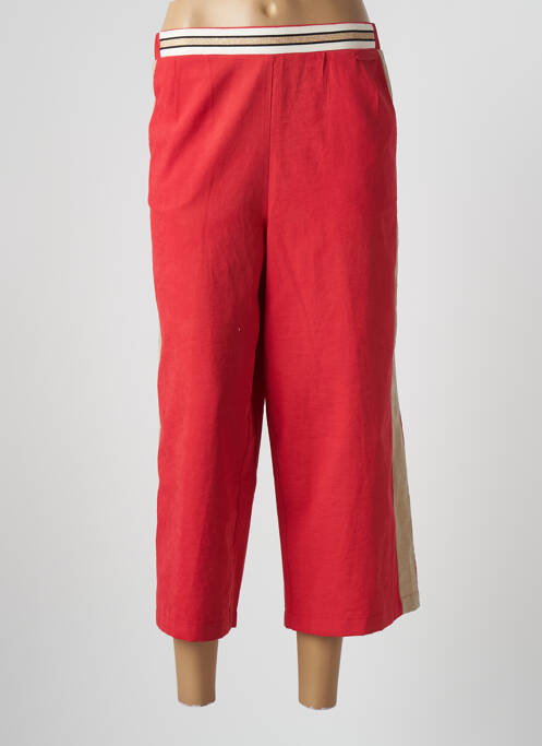 Pantalon trei sferturi roșu POUPEE CHIC femeie