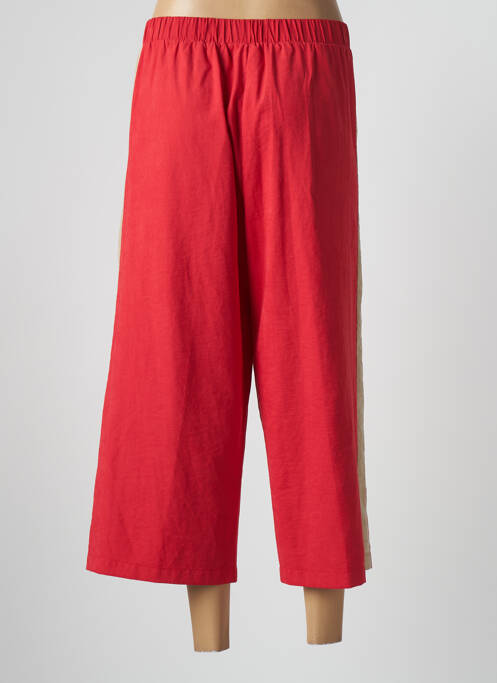 Pantalon trei sferturi roșu POUPEE CHIC femeie