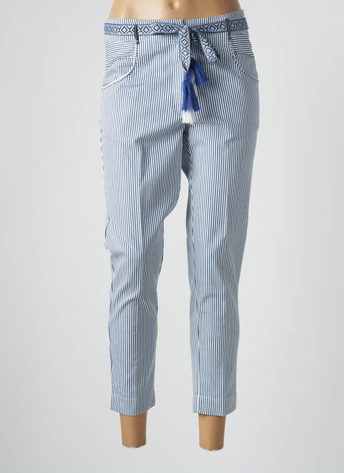 Pantalon trei sferturi albastru POUPEE CHIC femeie