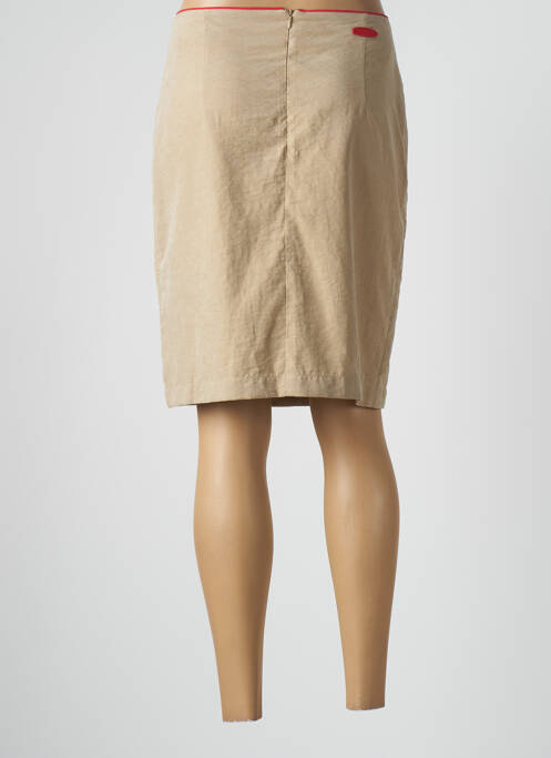 Fustă midi bej POUPEE CHIC femeie