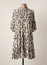 Rochie midi țesătură crep mâneci scurte alb SCOTCH & SODA femeie