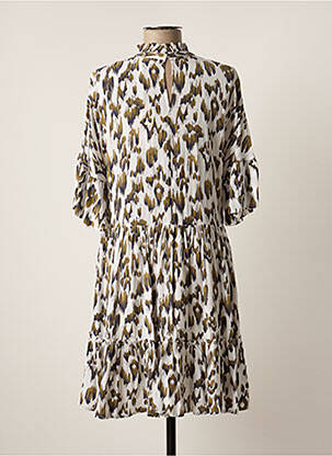 Rochie midi țesătură crep mâneci scurte alb SCOTCH & SODA femeie