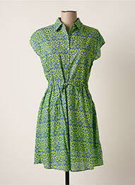 Rochie midi imprimeu fantezie mâneci scurte verde IT HIPPIE femme