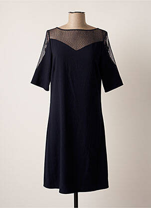 Rochie midi închidere cu fermoar la spate mâneci scurte albastru ESPRIT femeie