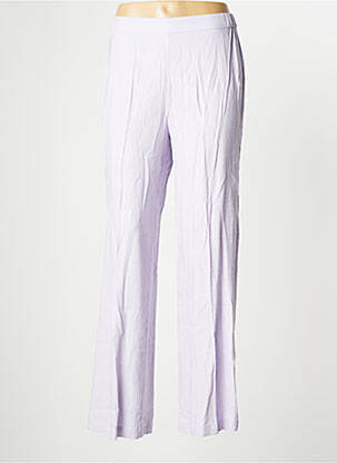 Pantalon larg croială fluidă talie înaltă violet GRACE & MILA femeie
