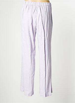 Pantalon larg croială fluidă talie înaltă violet GRACE & MILA femeie