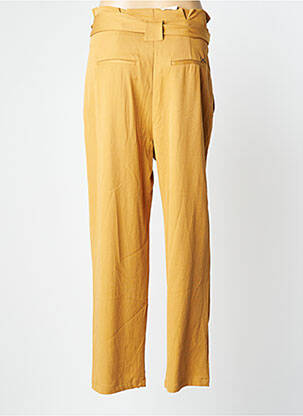 Pantalon larg buzunare talie înaltă galben MAISON SCOTCH femeie