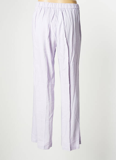 Pantalon larg violet GRACE & MILA femeie