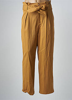 Pantalon larg închidere cu fermoar sub clapetă cu nasturi talie înaltă maro SCOTCH & SODA femeie