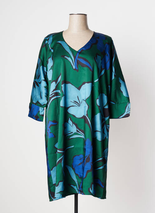 Rochie midi verde POISSONS BLANCS femeie