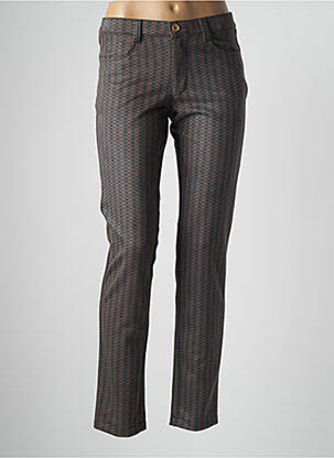 Pantalon slim elasticitate mărime normală maro WALTRON femeie