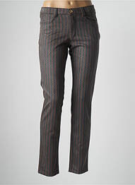Pantalon slim elasticitate mărime normală maro WALTRON femme