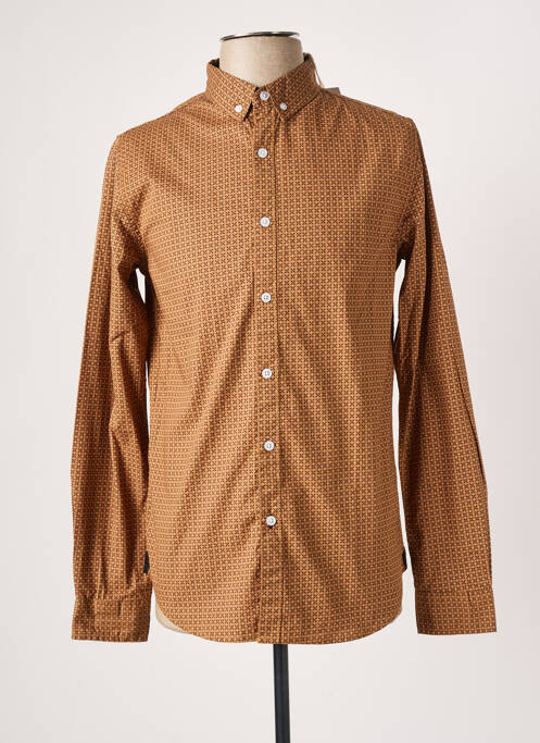 Cămașă cu mâneci lungi maro DEELUXE bărbat