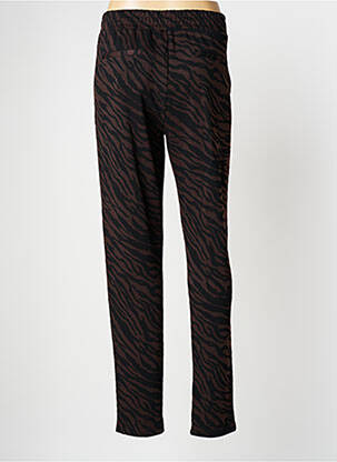 Pantalon slim talie elastică mărime normală maro ICHI femeie