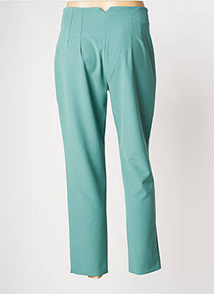 Pantalon drept talie cu cleme talie înaltă verde GARCIA femeie
