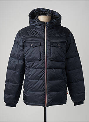 Geacă matlasată buzunare cu glugă albastru JACK & JONES bărbat
