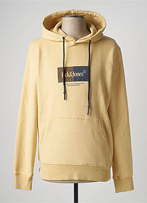 Hanorac cu glugă galben JACK & JONES bărbat