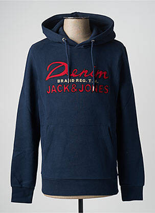 Hanorac cu glugă albastru JACK & JONES bărbat