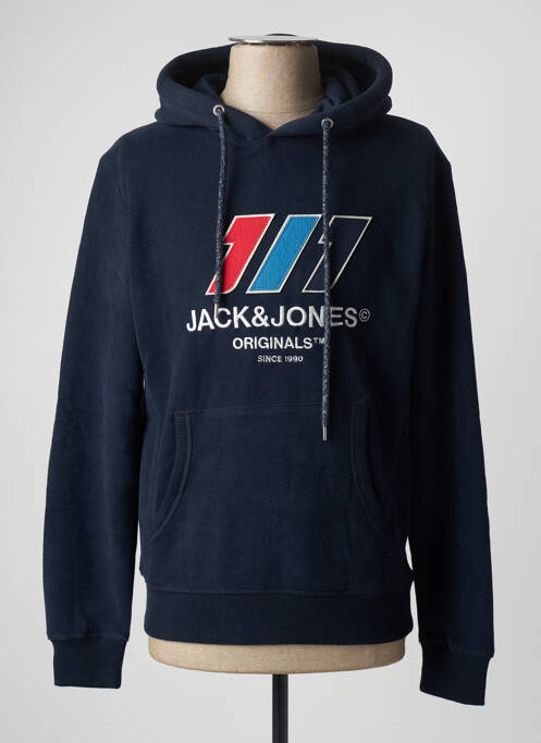 Hanorac cu glugă albastru JACK & JONES bărbat