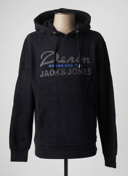 Hanorac cu glugă negru JACK & JONES bărbat