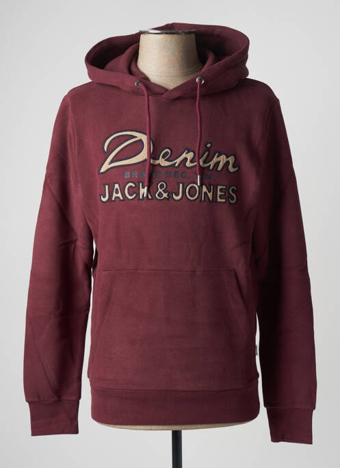 Hanorac cu glugă roșu JACK & JONES bărbat