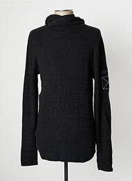 Pulover țesătură melanj mâneci lungi negru JACK & JONES bărbat