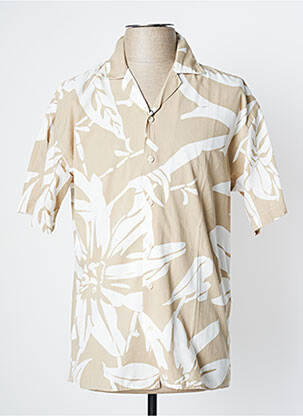 Cămașă cu mâneci scurte bej JACK & JONES bărbat